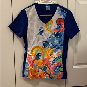 Finding Dory/ Finding Nemo scrub top